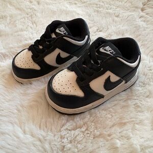Nike Toddler Dunk Low Sneakers in Black and White
